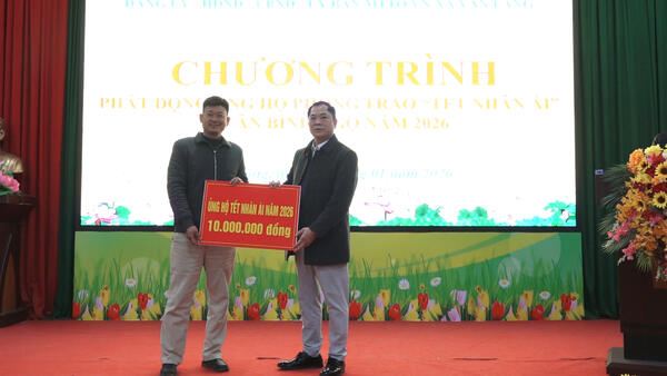 XÃ VĂN LÃNG TIẾP NHẬN 123.070.000 ĐỒNG TẠI LỄ PHÁT ĐỘNG PHONG TRÀO “TẾT NHÂN ÁI” XUÂN BÍNH NGỌ NĂM 2026