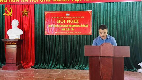 THÔN KHUN GIOONG TỔ CHỨC HỘI NGHỊ TỔNG KẾT CÔNG TÁC MẶT TRẬN THÔN NHIỆM KỲ 2024-2026