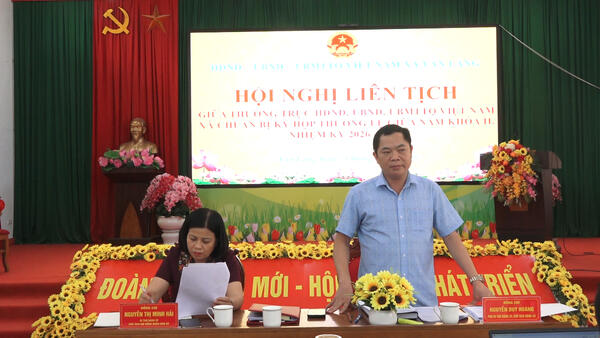 HĐND XÃ VĂN LÃNG TỔ CHỨC HỘI NGHỊ LIÊN TỊCH THỐNG NHẤT NỘI DUNG, CHƯƠNG TRÌNH KỲ HỌP THƯỜNG LỆ GIỮA NĂM  KHÓA II NHIỆM KỲ 2026-2031