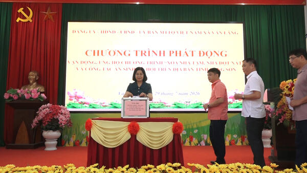 XÃ VĂN LÃNG PHÁT ĐỘNG ỦNG HỘ CHƯƠNG TRÌNH XÓA NHÀ TẠM, NHÀ DỘT NÁT VÀ AN SINH XÃ HỘI
