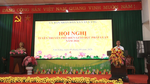 XÃ VĂN LÃNG TỔ CHỨC HỘI NGHỊ PHỔ BIẾN, GIÁO DỤC PHÁP LUẬT NĂM 2026