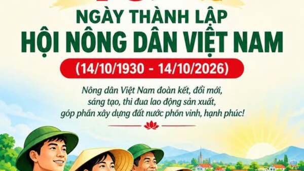 KỶ NIỆM 96 NĂM NGÀY THÀNH LẬP HỘI NÔNG DÂN VIỆT NAM (14/10/1930 – 14/10/2026)